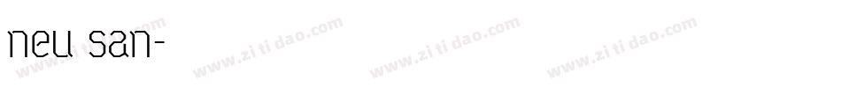 neu san字体转换